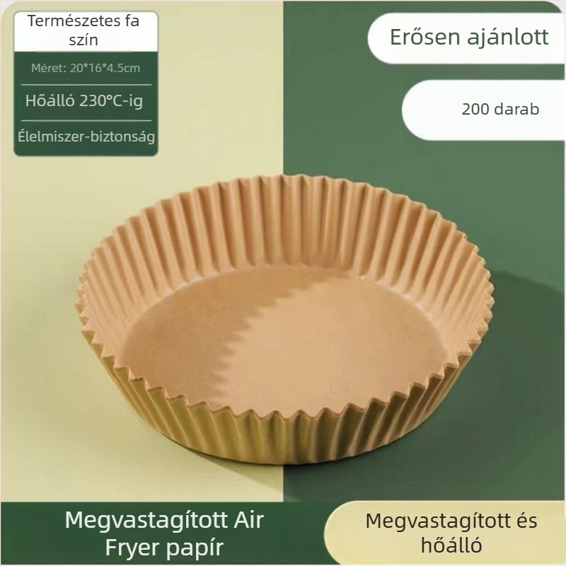 Négyszögletes olajat felszívó papír élelmiszerekhez, légsütőhöz, hőálló szilikon olajpapír