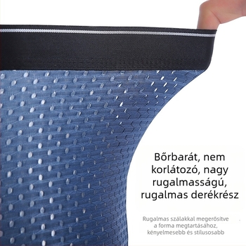 Férfi ice silk lélegző boxeralsó, vékony és kényelmes nyárra