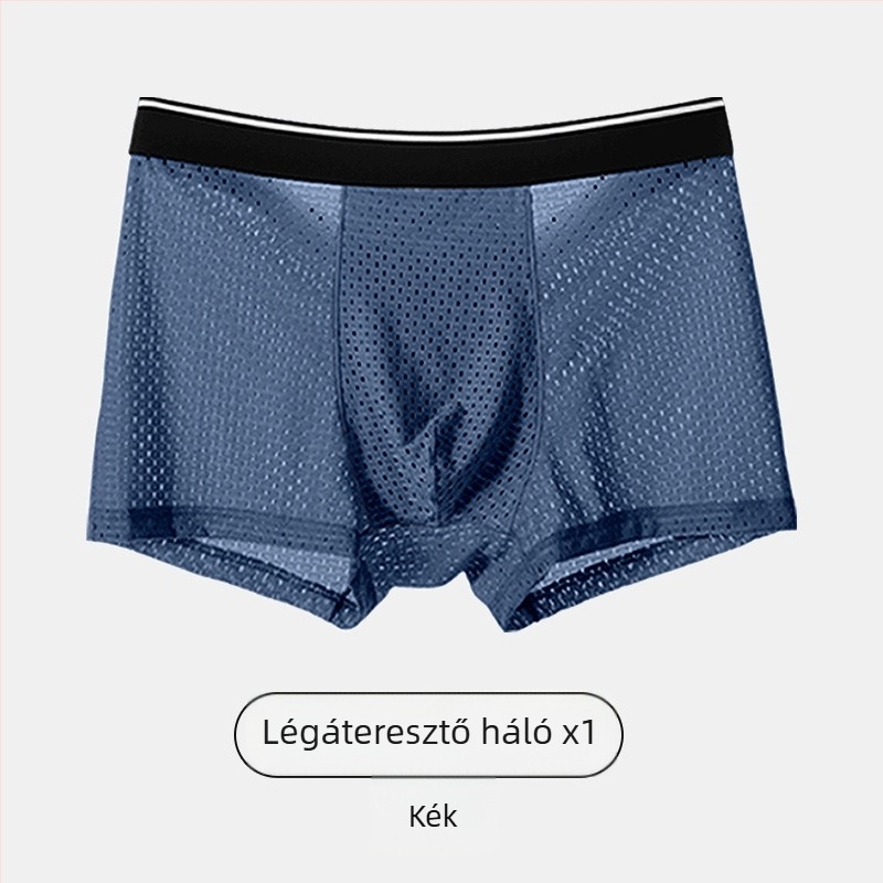 Férfi ice silk lélegző boxeralsó, vékony és kényelmes nyárra