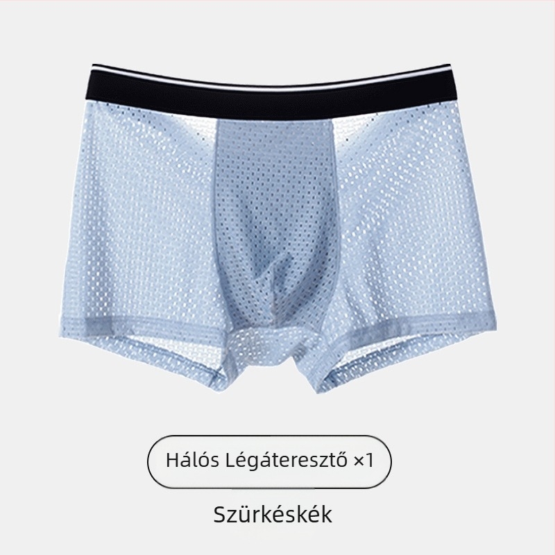 Férfi ice silk lélegző boxeralsó, vékony és kényelmes nyárra