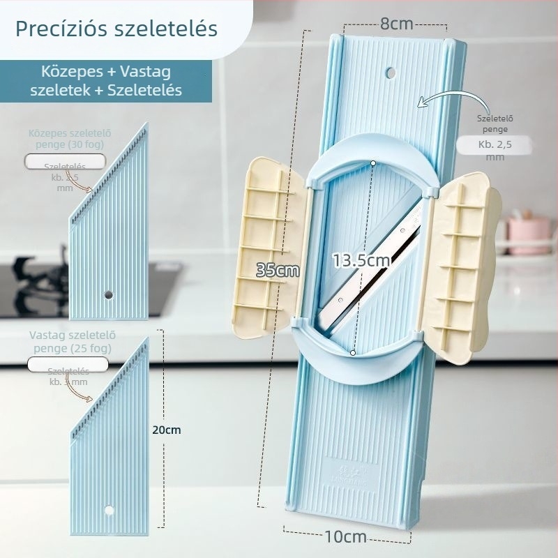 S1 Konyhai reszelő és szeletelő eszköz, multifunkcionális burgonya reszelő és zöldség vágó