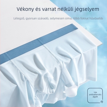 Férfi Ice Silk boxer briefek, vékony nyári fazon, antibakteriális, légáteresztő