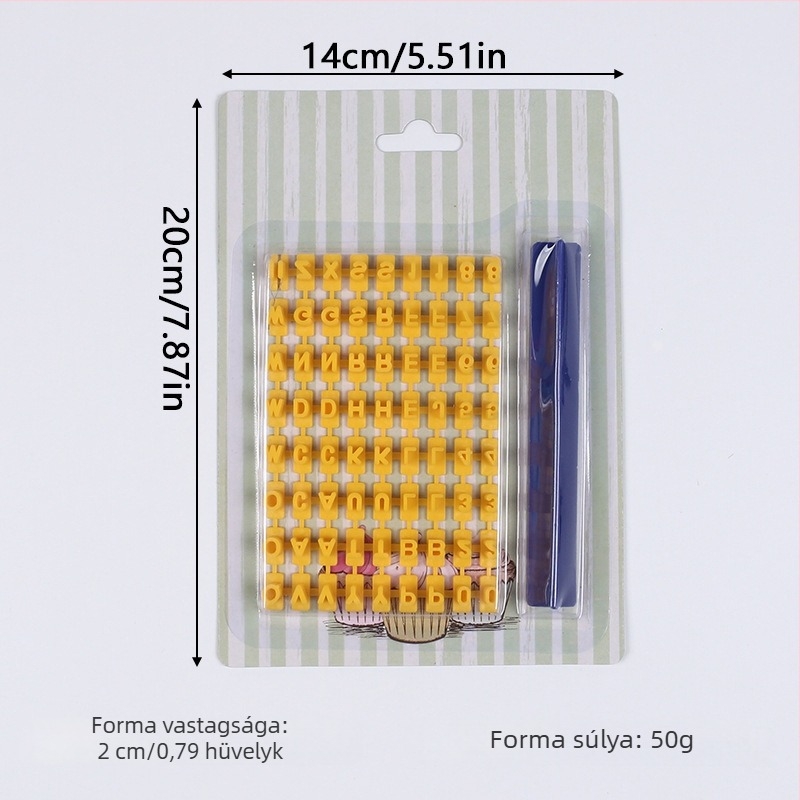 DIY sütéshez: betűk, számok és szimbólumok pecsétjei kekszformákhoz