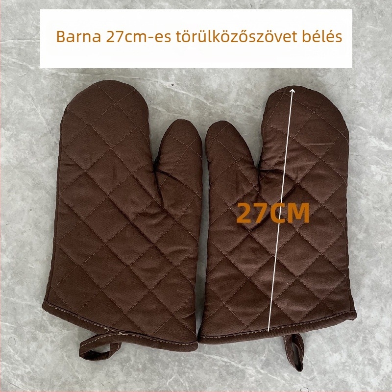 Nyomtatott logóval ellátott mikrosütőhöz készült kesztyűk, égésvédő, hőálló, szigetelt, vastagított