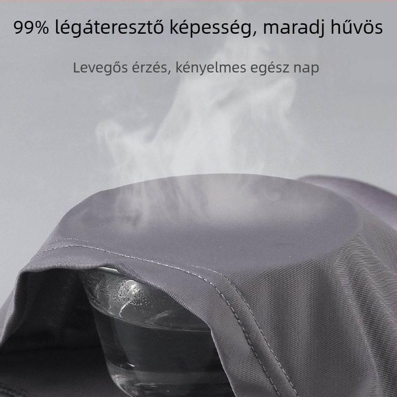 Nyári férfi Ice Silk lélegző boxerek, antibakteriális ágyéki résszel, középmagas derekú, kényelmes, plusz méret, gyorsan száradó