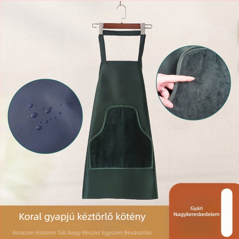 Vastagított vízálló és olajálló ujjatlan konyhai kötény állítható kötőkkel
