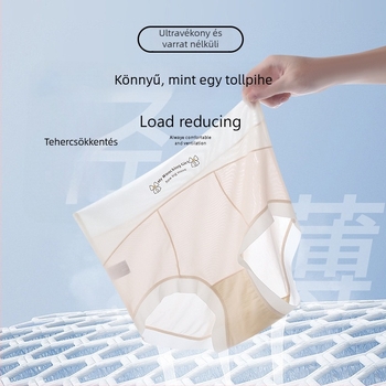 Női magas derekú alsónemű masnival, lélegző ice-silk anyag