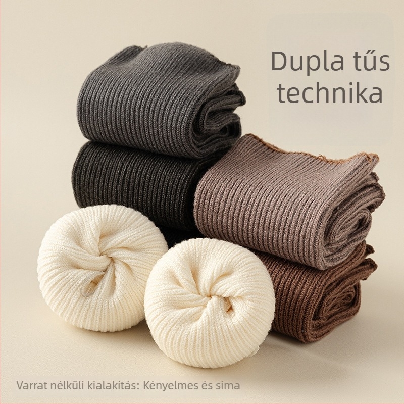 Ultra-soft meleg hímzett karvédők, finom szegéllyel, félhosszúak, őszi–téli viseletre
