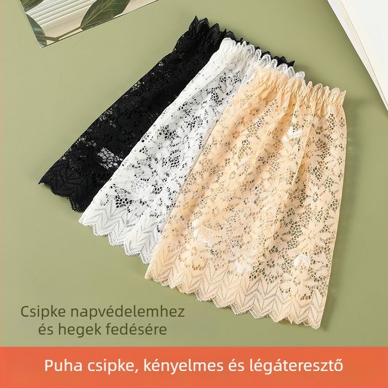 Csipkés karvédők, lazán szabott, félig átlátszó, nyári kültéri UV-védelem heg takarására