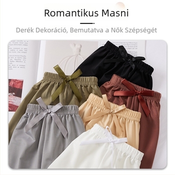 Fehér női csipkés biztonsági rövidnadrág, 3/4 hossz, vékony, lélegző, nyári és otthoni használatra