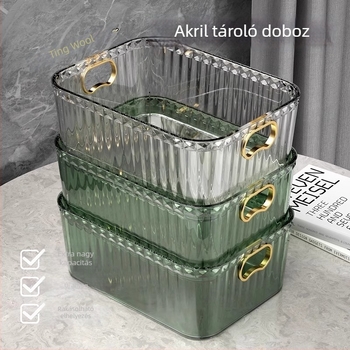 PET akril kozmetikai asztali tároló, könnyed luxus stílusban