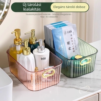 PET akril kozmetikai asztali tároló, könnyed luxus stílusban