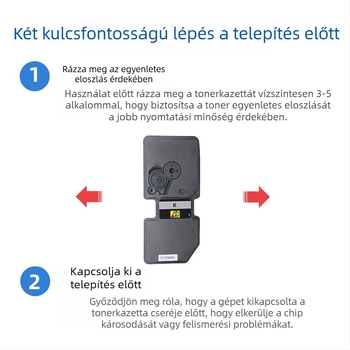 TL-5353K/C/Y/M és GA3530/GA3531/GA3532/GA3533 nyomtatókhoz kompatibil poros doboz és tonerkazetta