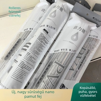 Görgős mophoz cserélhető fej, nedvszívó szivacs fej, 27–28 cm