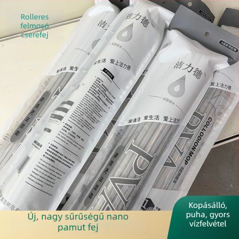 Görgős mophoz cserélhető fej, nedvszívó szivacs fej, 27–28 cm