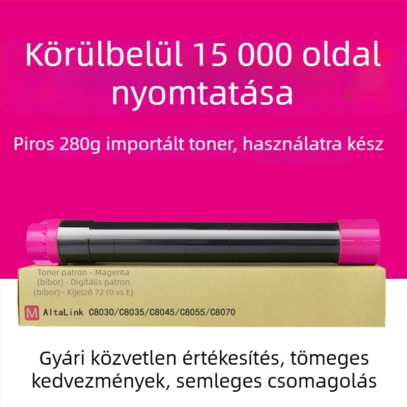 Xerox C8070 kompatibil por tonerkazetta C8045, C8035 színes toner C8055, tintapatron C8030 – eredeti minőség