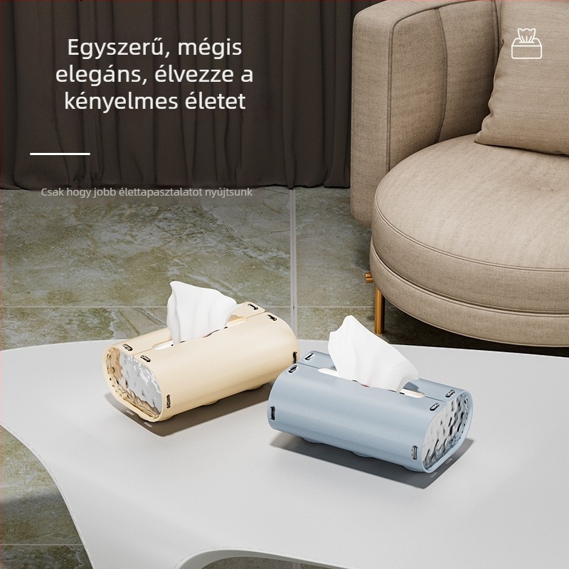 Falra szerelhető zsebkendő tartó szívókoronggal, konyhához, fürdőszobához és az autóhoz.