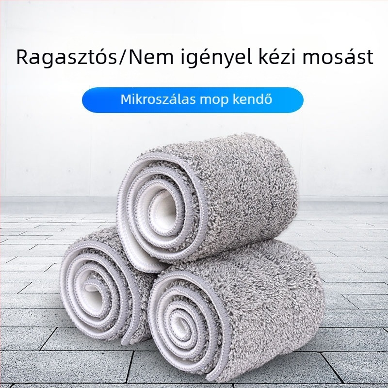 Alumíniumötvözetű lapos felmosórongy – csere, kéz nélküli tisztítás, ragasztó fej tartozék