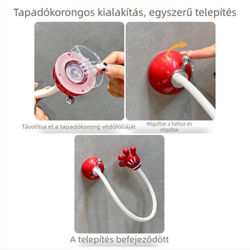 Fali törölközőtartó vákuumos rögzítővel, kéztörlőknek, erkélyre és fürdőszobába, modern minimalista dizájn