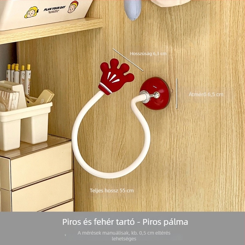 Fali törölközőtartó vákuumos rögzítővel, kéztörlőknek, erkélyre és fürdőszobába, modern minimalista dizájn