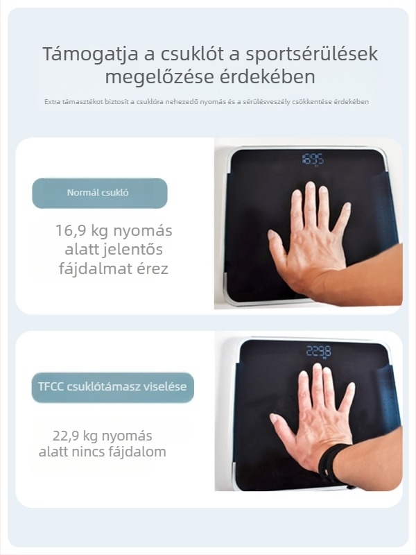Uniszex csuklótámasz jógahoz, fitneszhez és badmintonhoz TFCC stabilizációval
