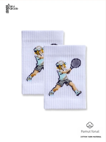 Tenisz- és badminton csuklópánt, eredeti retro stílus, izzadságot felszívó, csuklóvédő, testre szabható kiegészítő pixeles részletekkel