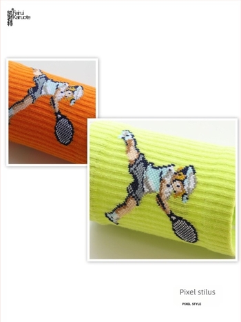 Tenisz- és badminton csuklópánt, eredeti retro stílus, izzadságot felszívó, csuklóvédő, testre szabható kiegészítő pixeles részletekkel