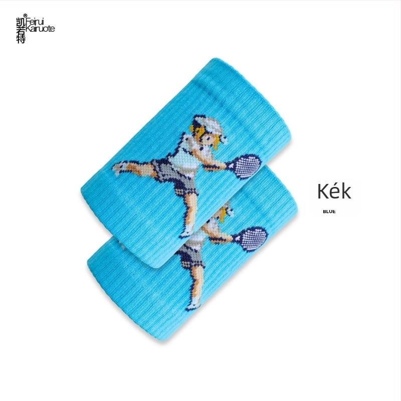 Tenisz- és badminton csuklópánt, eredeti retro stílus, izzadságot felszívó, csuklóvédő, testre szabható kiegészítő pixeles részletekkel