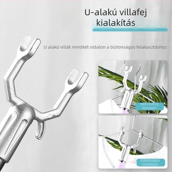 Kihúzható ruhaszárító rúd rozsdamentes acélból, erkélyre, modern minimalista stílus