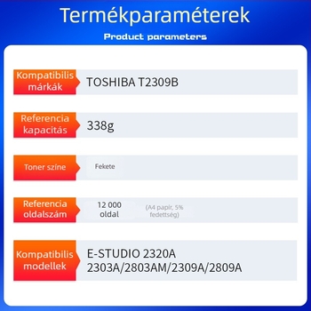Toshiba T2309B fekete toner kazetta 2809, 2303 és 2803