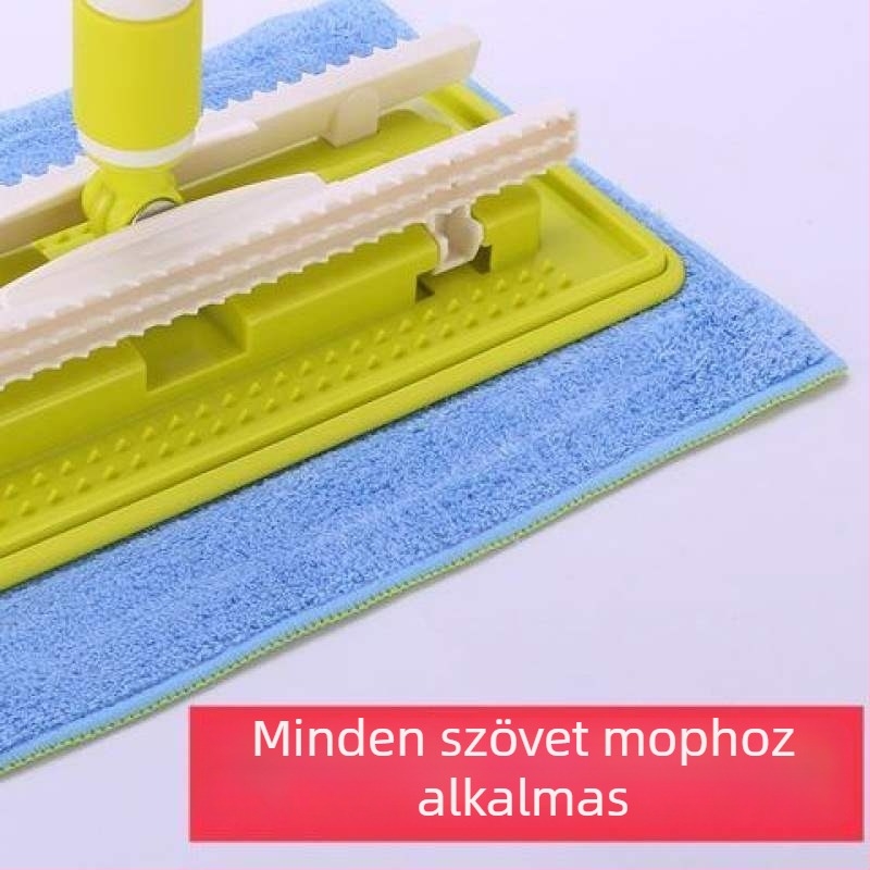 Lapos mopfej klipszhez rögzített – csere kendővel, nedves és száraz tisztításhoz