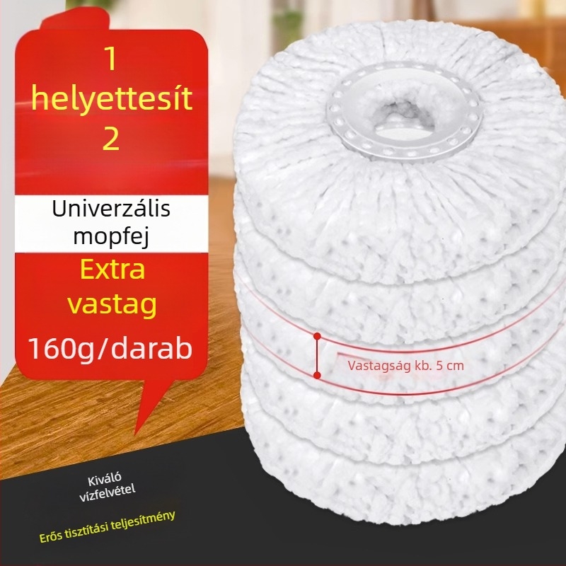 Otthoni forgó kerek mopfej cserealkatrész, univerzális és vastított, nem pamut részek
