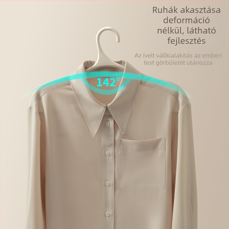 Otthoni ruhatartó, vállak nyom nélküli kialakítás, kiemelkedés nélkül, ruhaszárító állvány kollégiumi használatra