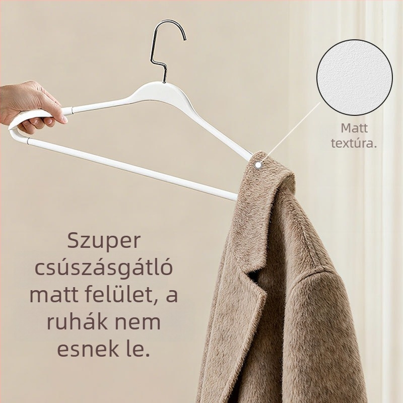 Széles vállú ruhafogas otthoni használatra, csúszásmentes, megóvja a vállakat a nyomódásoktól, ruhák szárításához felnőtteknek