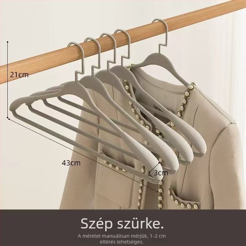 Széles vállú ruhafogas otthoni használatra, csúszásmentes, megóvja a vállakat a nyomódásoktól, ruhák szárításához felnőtteknek