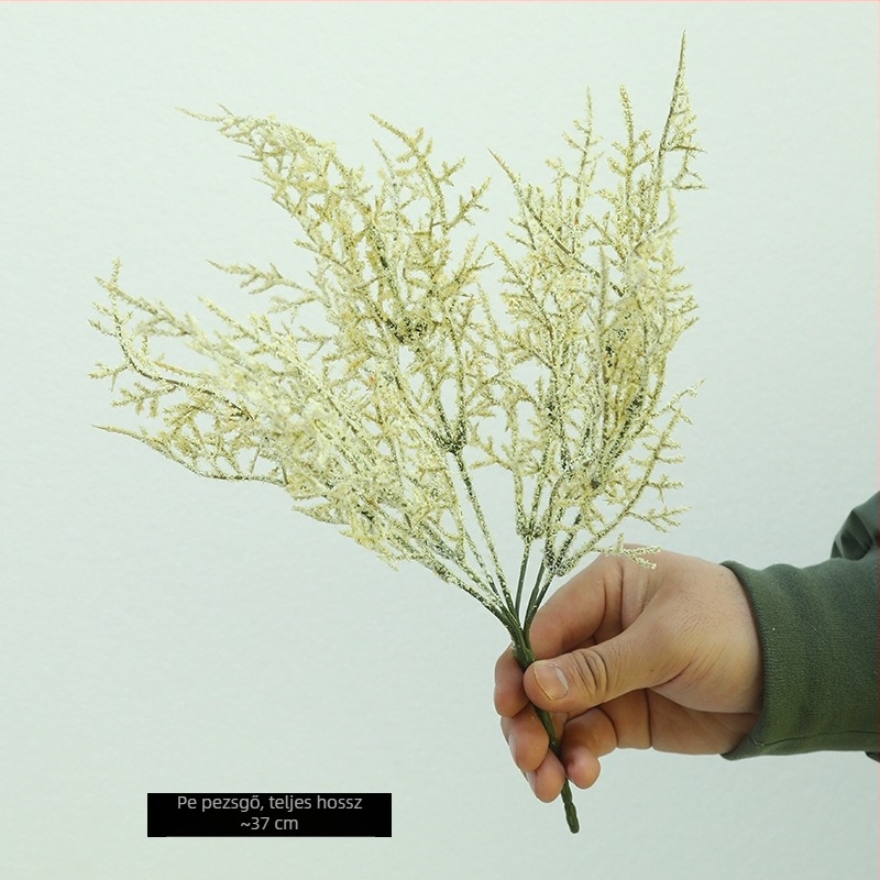 Mesterséges Lover Grass és Juniper kézzel kötött virágcsokor, otthoni dekorációhoz és esküvői díszítéshez