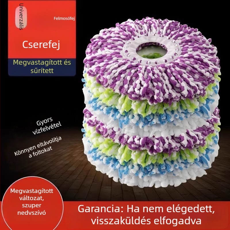 Univerzális megerősített mopfej, rostos szálú, forgó fej, cserefej