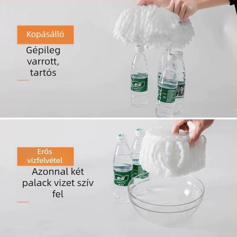 Univerzális megerősített mopfej, rostos szálú, forgó fej, cserefej