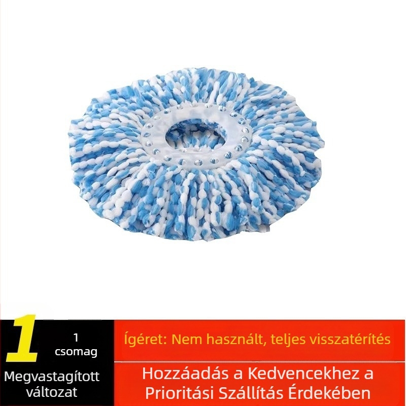 Univerzális megerősített mopfej, rostos szálú, forgó fej, cserefej