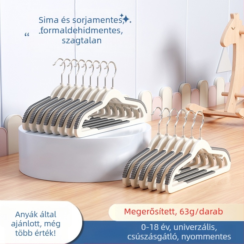 Gyerekeknek való ruhafogas, vastagított, csúszásmentes, megerősített kivitel, otthoni szárításhoz