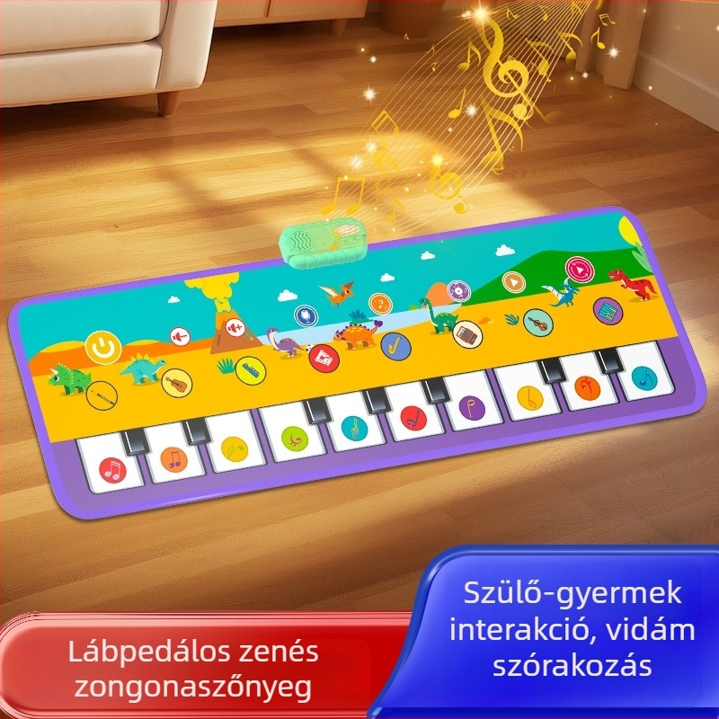 Többfunkciós zongorás zenés szőnyeg korai neveléshez, szülő-gyermek játék, tánc szőnyeg és pedálos zongora játék
