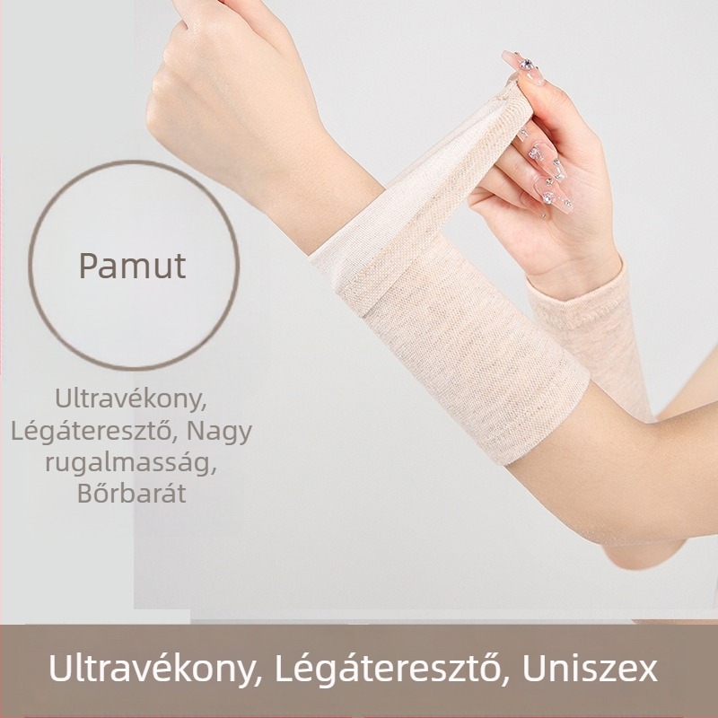 Vékony pamut csuklópánt nőknek és férfiaknak, rövid kivitel, melegítési funkció, tetoválás fedése, sportos izzadságfelszívás