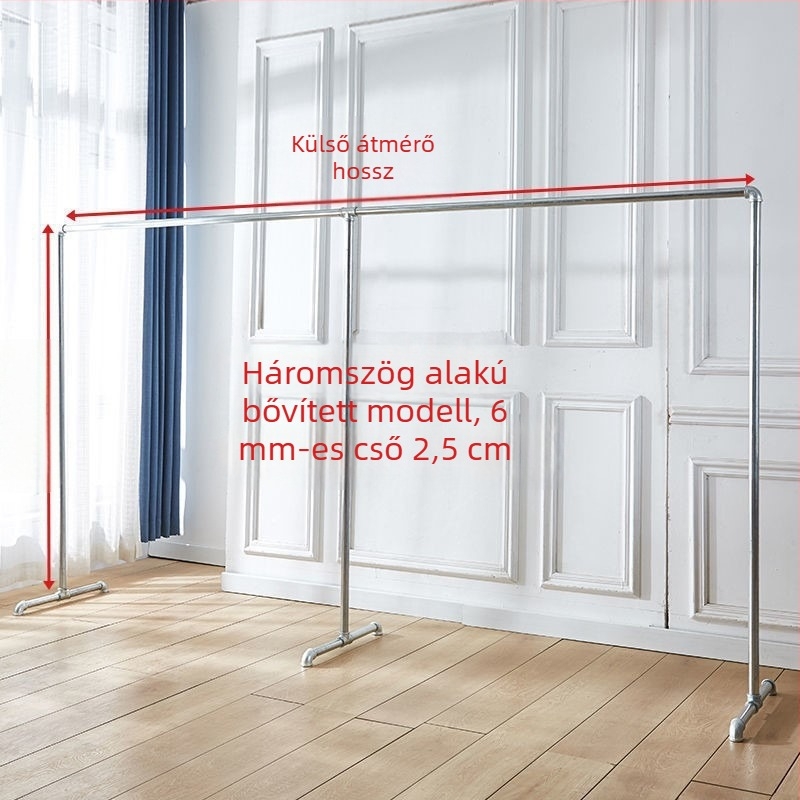 Galvanizált cső ruhatároló állvány egyrúddal