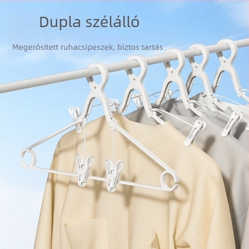 Teleszkópos ruhaszárító klippel, esés elleni védelemmel, szélálló, nyomot nem hagyó vállrész, erkélyre