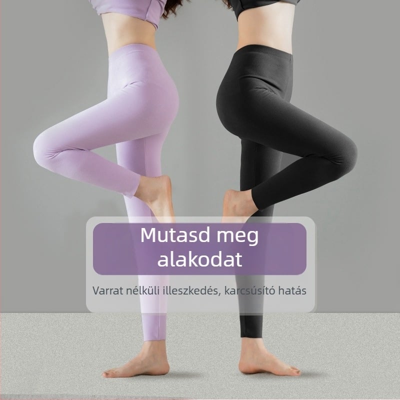Női meleg nadrág fleeces béléses, magas derekú, cropped hossz, De Velvet 280g anyag