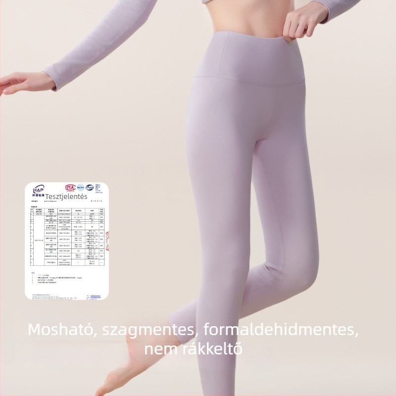 Női 280 g pamut melegítő nadrág velúr béléssel, vastag, magas derekú, testhezálló belső ruházat, téli viselet
