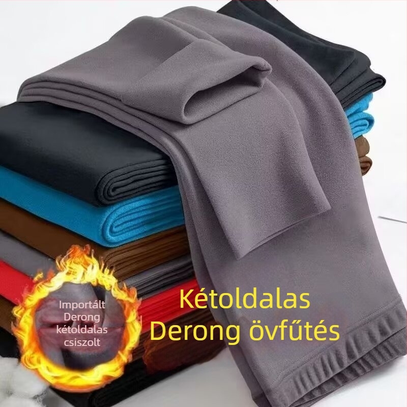 Férfi termál leggings, középmagas derekú, kétoldalas velúr bélés, karcsú szabás, hőszigetelő alapréteg