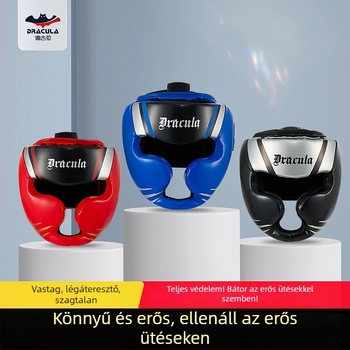 MUAYTHAIDRACULA box sisak fejvédő, PU anyag, függőleges kialakítás, felnőtteknek, Muay Thai edzéshez, kopásálló
