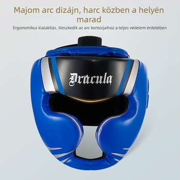 MUAYTHAIDRACULA box sisak fejvédő, PU anyag, függőleges kialakítás, felnőtteknek, Muay Thai edzéshez, kopásálló