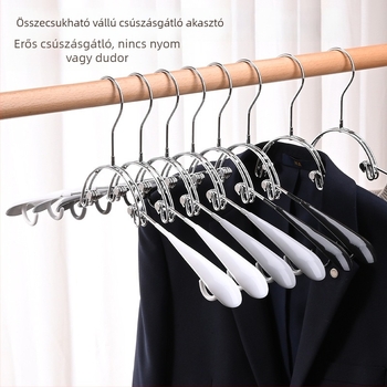Összecsukható ruhakasztó széles vállú, varrat nélküli, otthoni szárításhoz és utazáshoz